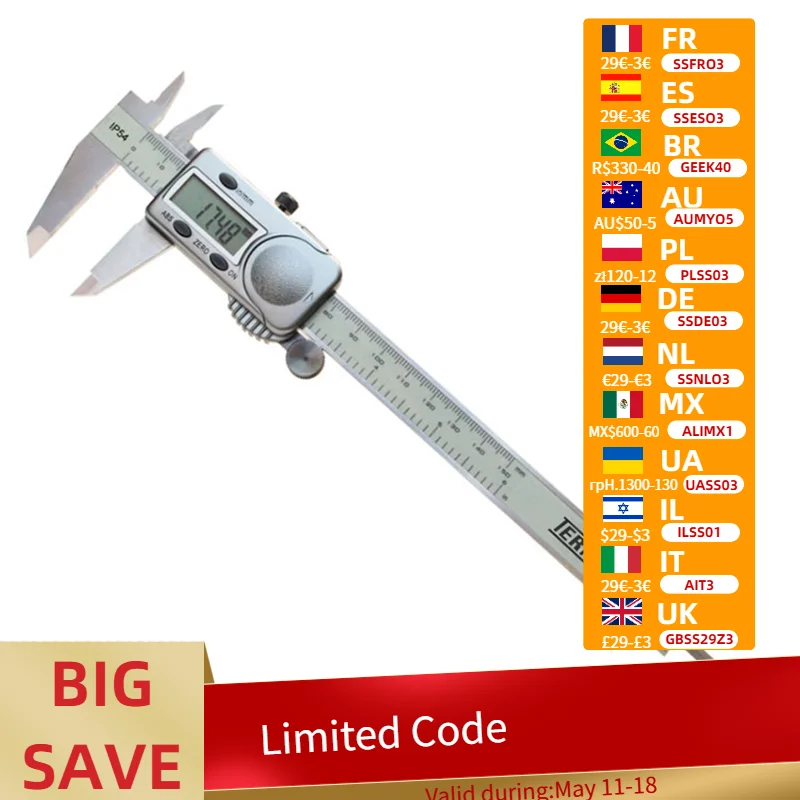 Terma CD510: La Mejor Calibre Digital de Acero Inoxidable IP54 para Joyeros Profesionales