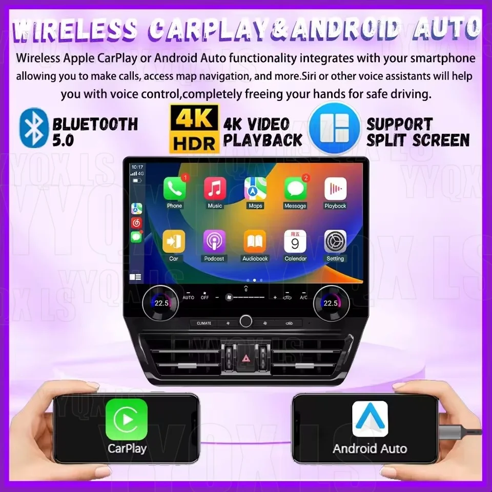 19.8 Inch Screen Android 13 Auto Car Radio Stereo For Toyota Land Cruiser 200 LC200 2008-2021 GPS Navigation CarPlay Head Unit