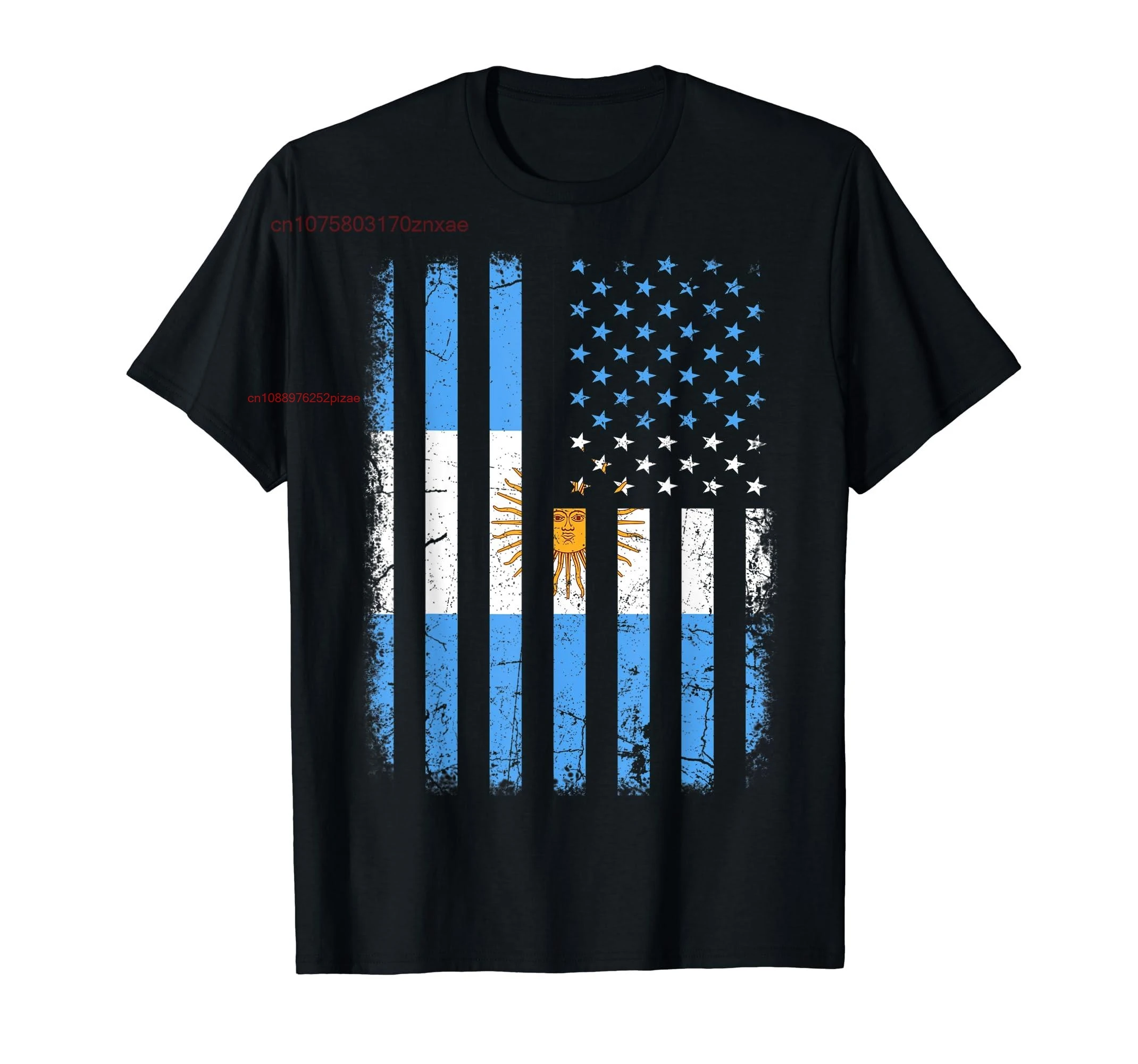 100% Cotton Argentinian American Flag Argentinian Roots Argentina Gift T-Shirt MEN WOMEN UNISEX T Shirts Size S-6XL