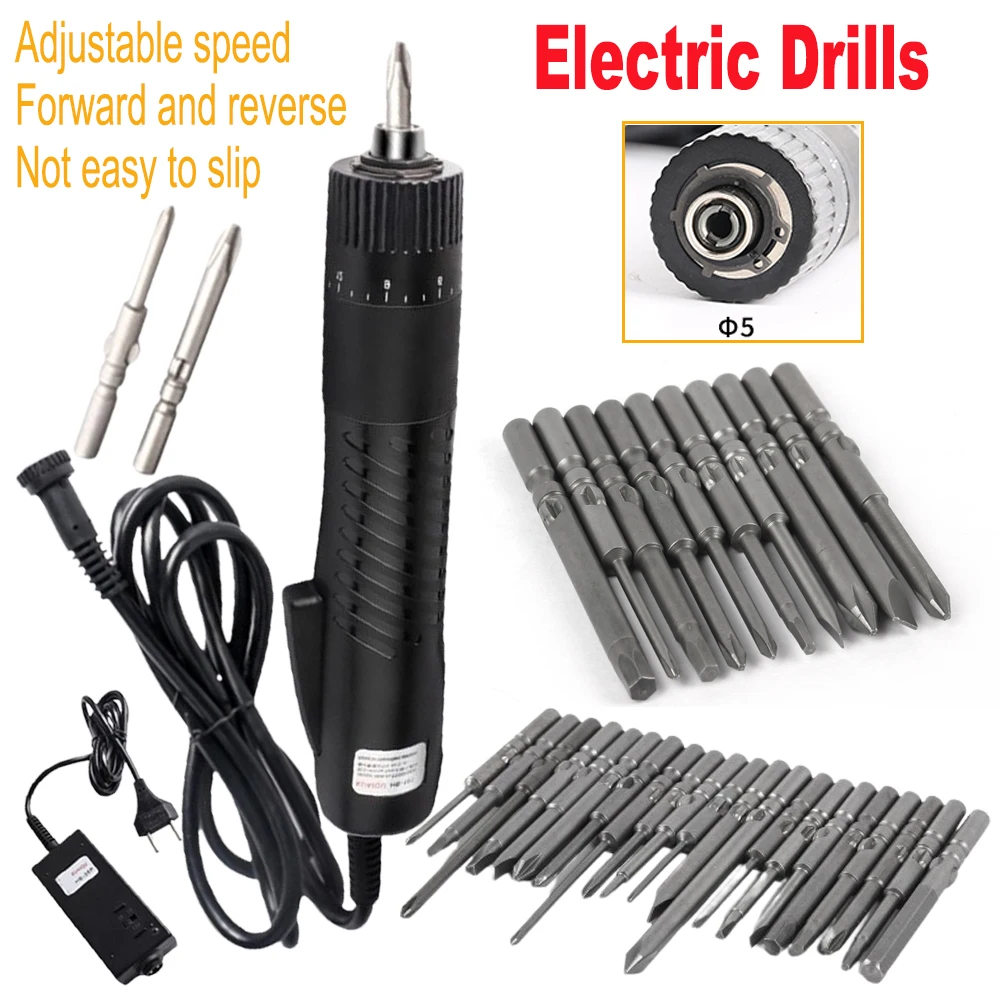 Adjustable Automatic Speed Electric Screwdriver  Electric Batch 60W Industrial  Torque Power Tool 36V Screw Drill Bit Optional