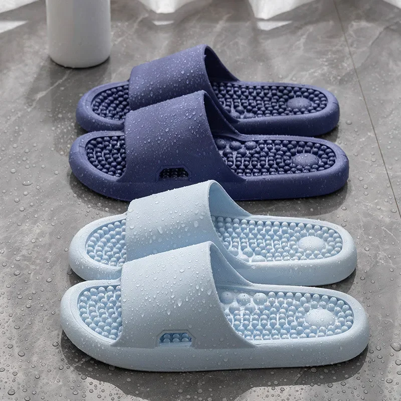 New Summer Couples Sandals Concise Non-slip Bathroom Indoor Outfoor Slides Men Women Massage Slippers Comfort Home Flip Flops