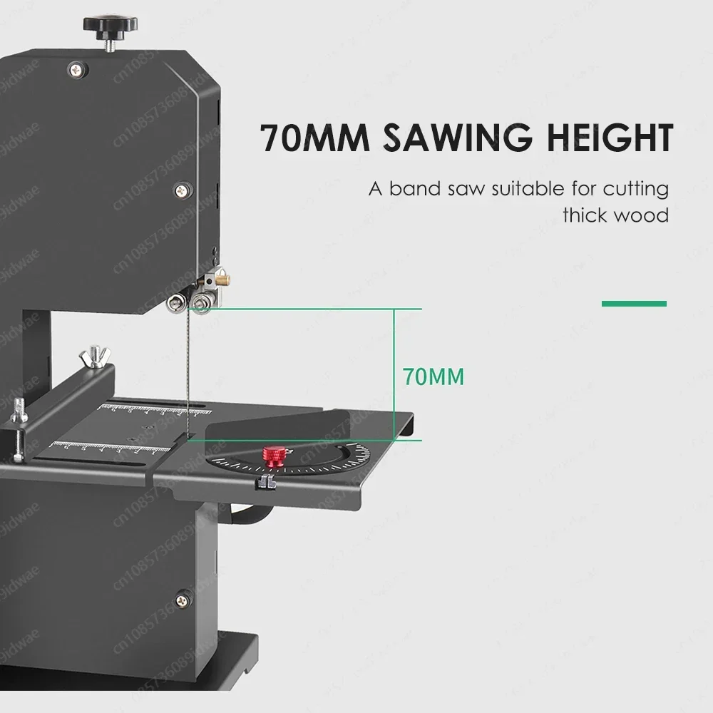 Mini Multifunctional Band Saw Machine 1750RPM Benchtop Band Saw Table-Saw Electric Desktop Saws Small Household DIY Cutting Tool