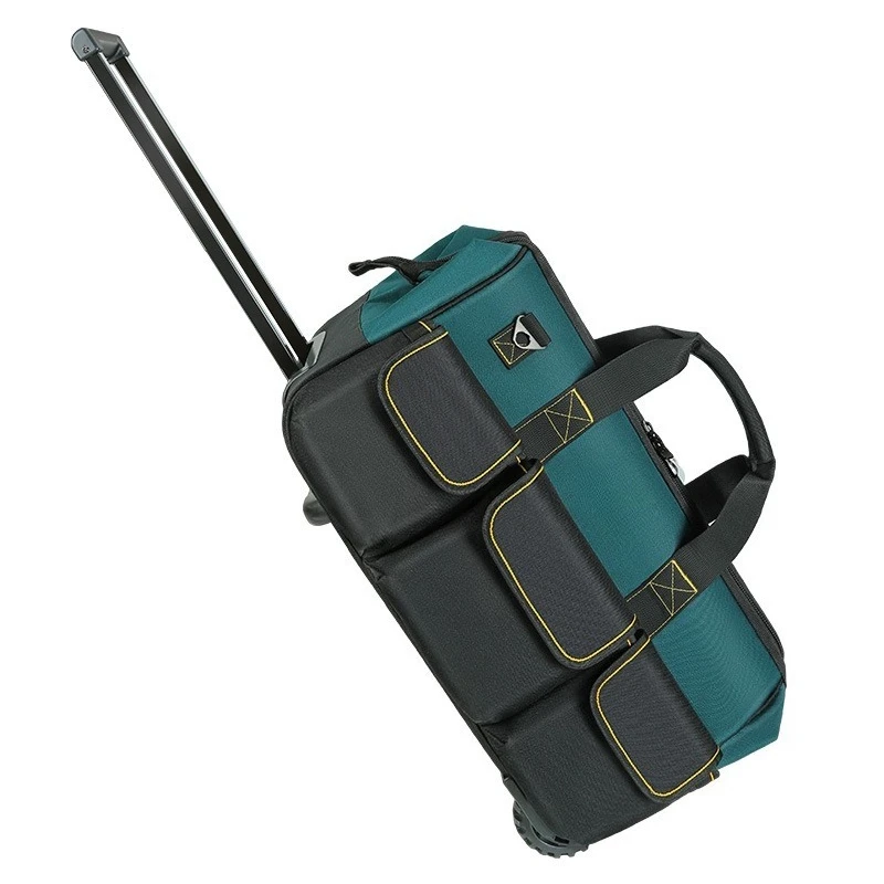 

Rolling Tool Bag ,Heavy-duty Tool Kit Large Pull-rod Tool Box Oxford Cloth Repair Special Electrician Bag With Durable Wheels