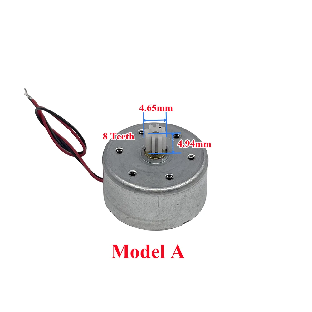 Mini 24mm RF-300C-1D390 RF-300CA DC Motor 1.5V 3V 5V 6V  Mute Motor With 8 Teeth Plastic Gear DIY Solar Power Toy Model