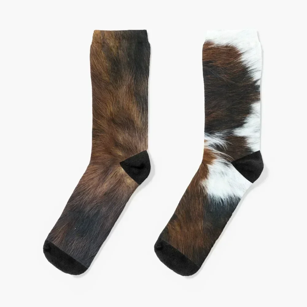 Cowprint art (photograph, smooth print) Socks designer brand sports and leisure football Men Socks Women's