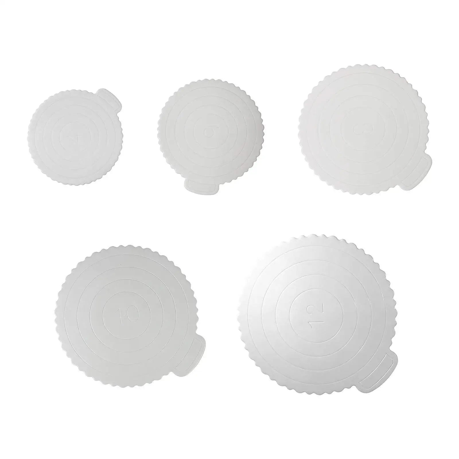 Round Cake Board with Handle Heavy Duty Plastic Display for Baking DIY Decorating Engagement Events