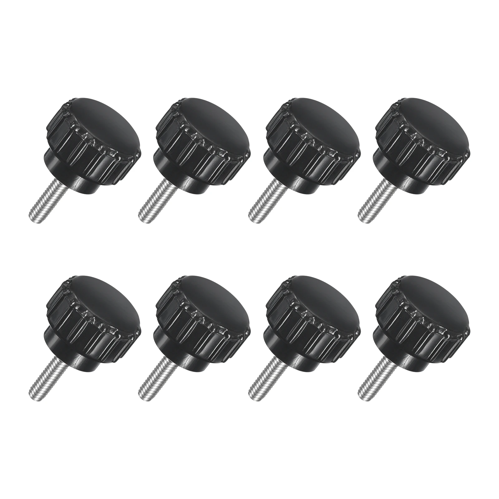 8Pcs Threaded Knurled Thumbscrew Monitor Mount Arm Screw Stainless Steel Clamping Knob Grip Screws M3 M4 M6 14/18mm Dia Computer