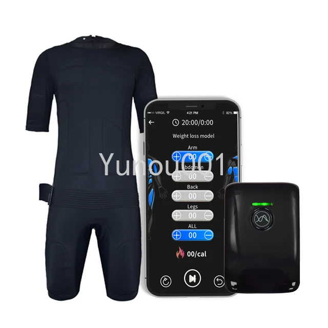 

EMS Home Fitness Equipment Weight Loss Bodytech EMS Fitness Equipment Paired with Training Clothes