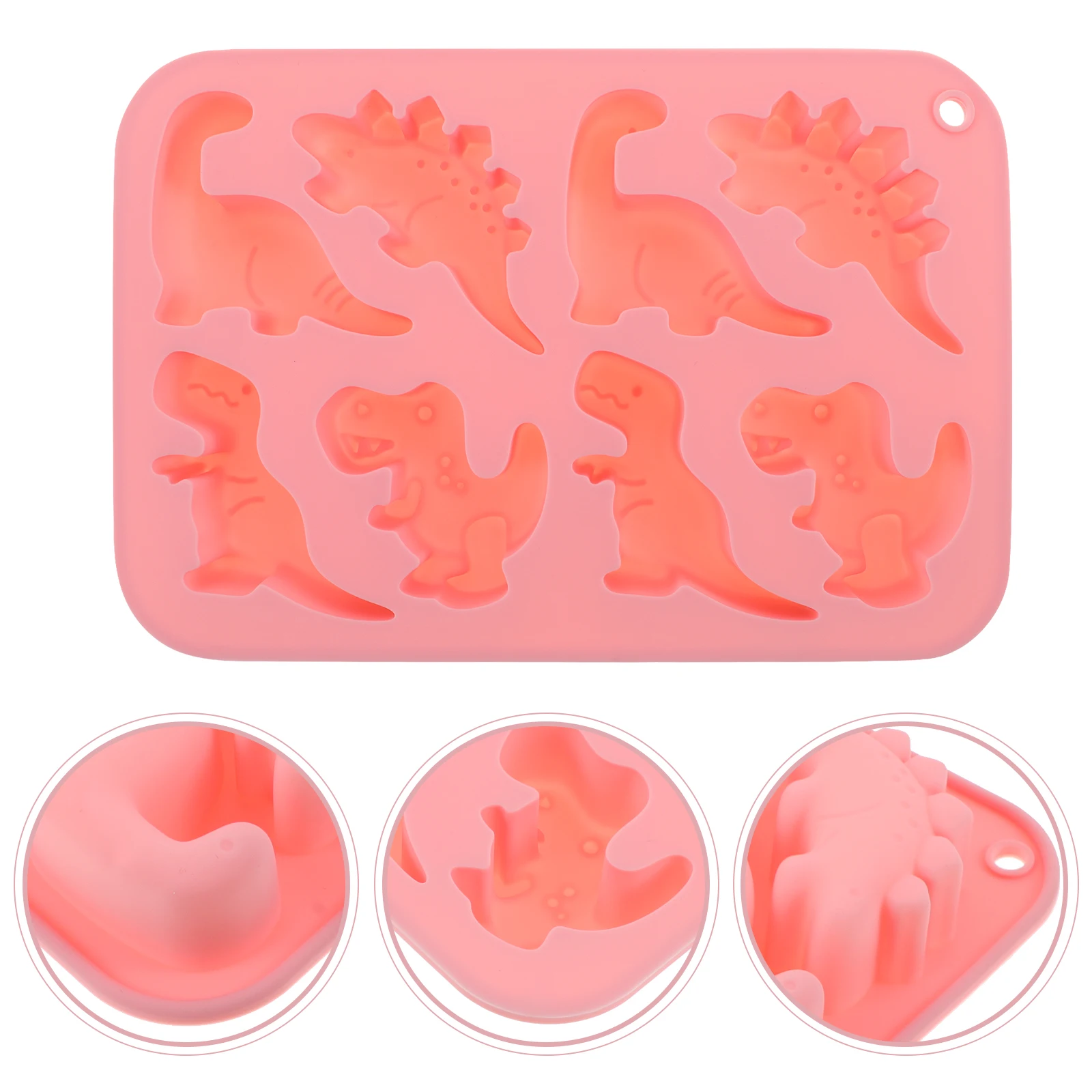

Dinosaur Mold Pink Silicone Chocolate Molds Nonstick Baking Supplies Chocolate Candy Molds Candy Tools Kitchen