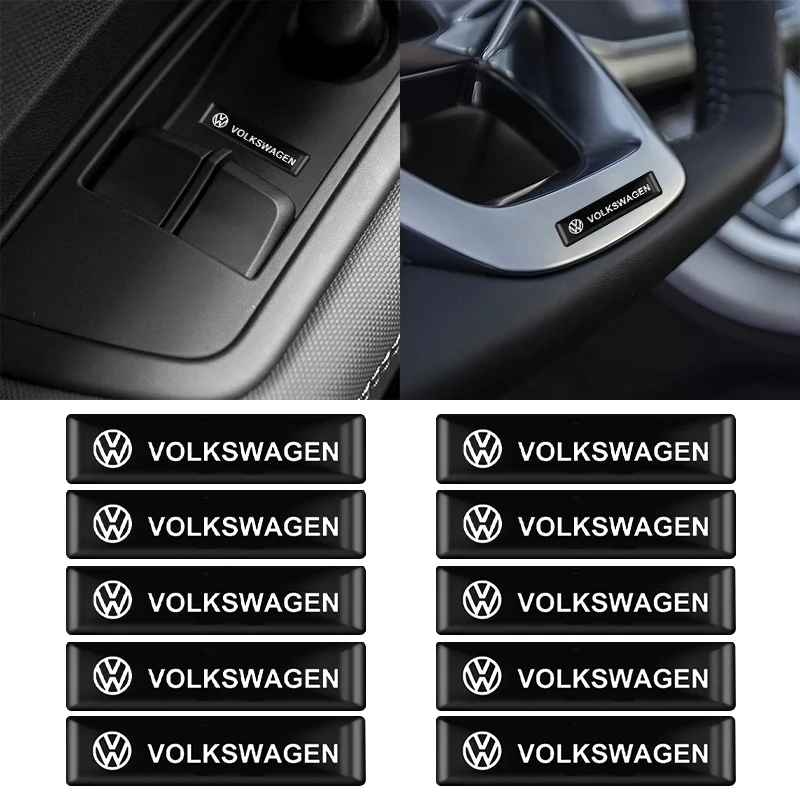 10/20/50pcs Car Accessories Epoxy Emblem Interior Stickers For VW Volkswagen Golf Polo Passat Touran accessories Car S