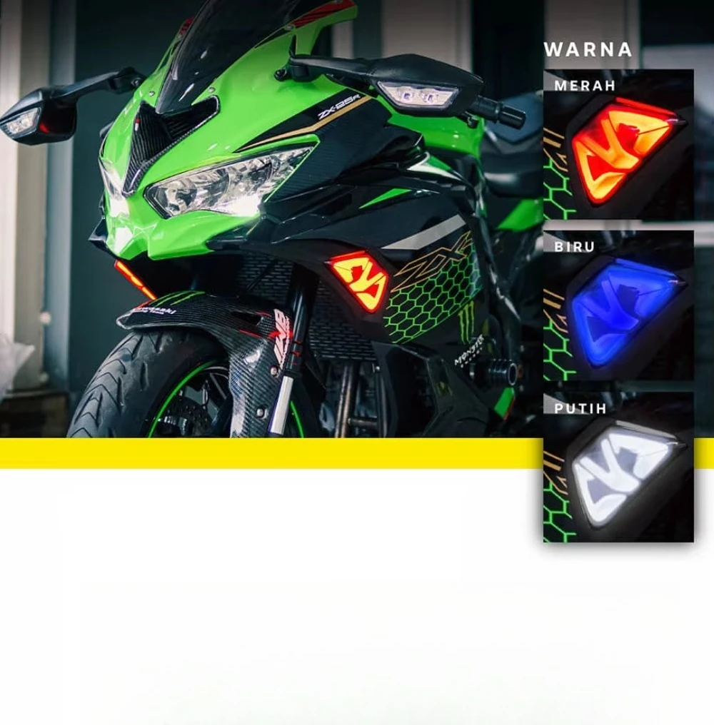 Turn Signal Lights Winker Indicator for Kawasaki ZX25R ZX6R ZX4RR NINJA 400 250 New Motorbike LED Winker Lamp