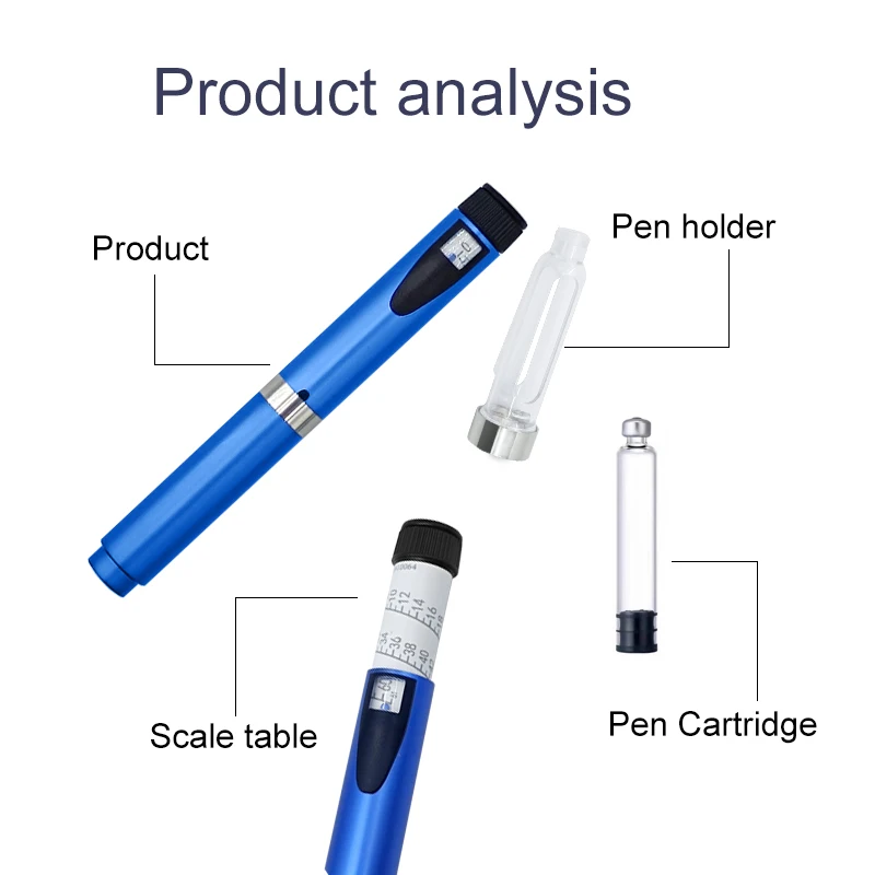 Penna per iniezione riutilizzabile in metallo dal design popolare V2 Perdita di peso V1 V2 60U Penna per iniezione