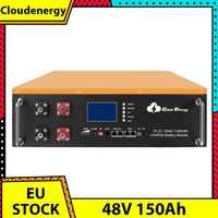 Cloudenergy 48V 150Ah Cabinet Type Lithium LiFePO4 Deep Cycle Battery Pack, 7680Wh Energy, 6000+ Life Cycles