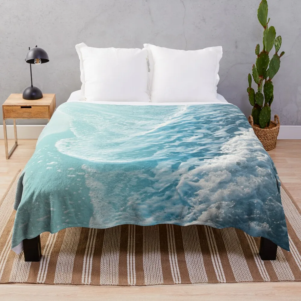 

Soft Turquoise Ocean Dream Waves #1 #water #decor #art Throw Blanket Designers Furry Decoratives Soft Beds Blankets