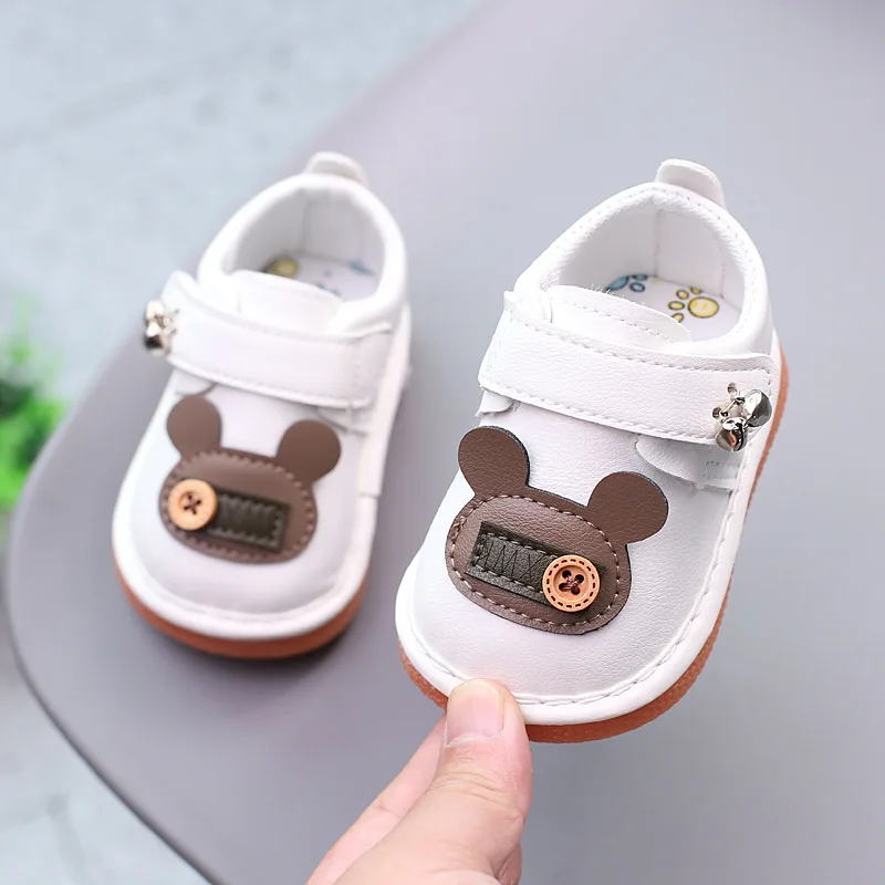 Newborn Baby Shoes Classic Stripe Leather Boy Girl Shoes Multicolor Toddler Rubber Sole Anti-slip First Walkers Infant Moccasins