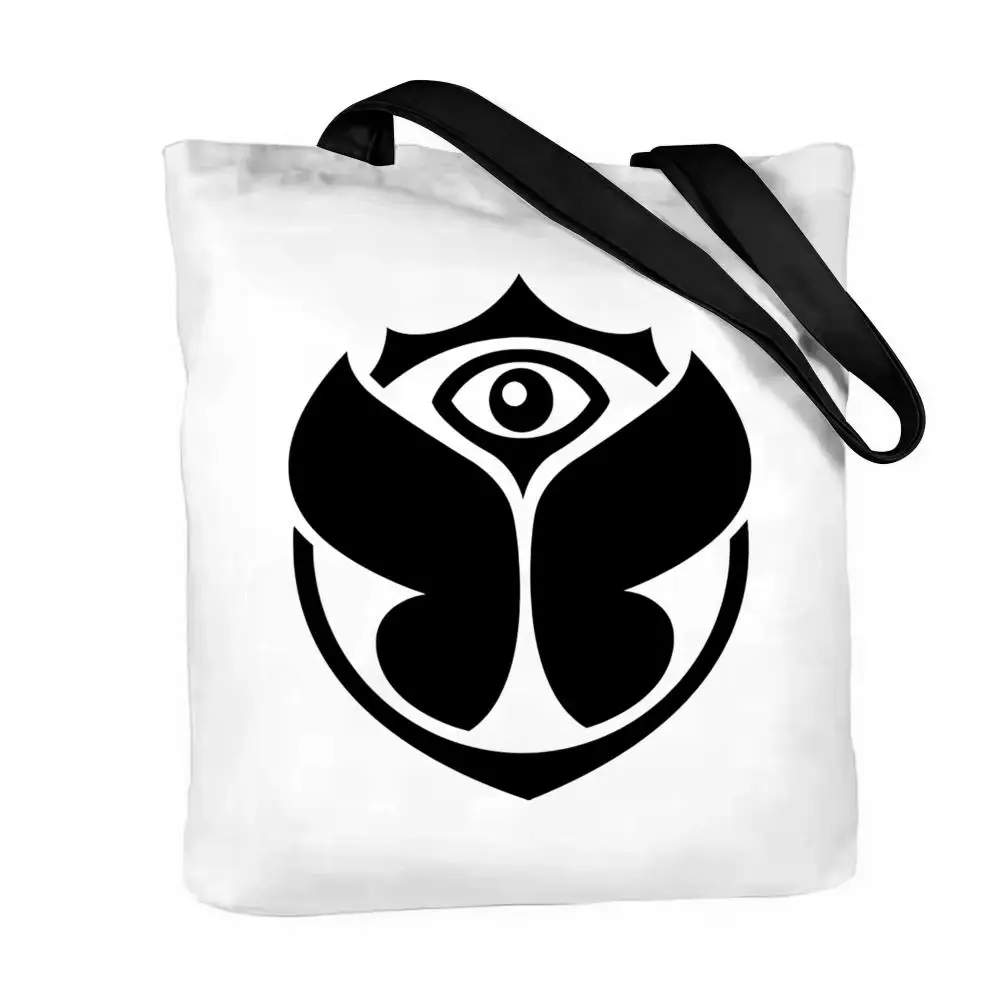 TOMORROWLAND Music Festival Storage Bags Canvas Tote Bag Double-Sided Print Fashion Shoulder Shopping Bag Gift Handbags