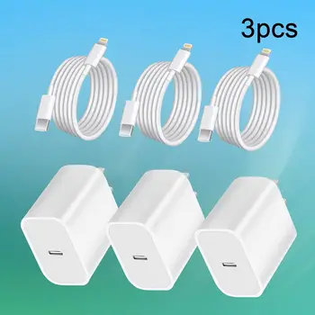 適用於 iPhone 的 MFi 認證超快充電 iPad 充電器 USB-C 牆式充電器,4 英尺快充線,4 件套 10 最佳銷售 iPad充電器 - №3