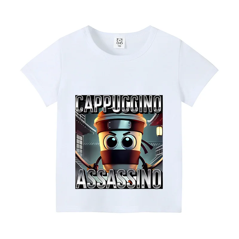 Italian Brainrot Animals Funny Meme Cute Short Tee Men Women Tee Adults Children Boy Gril Top Kids Parent Child Cotton T shirt