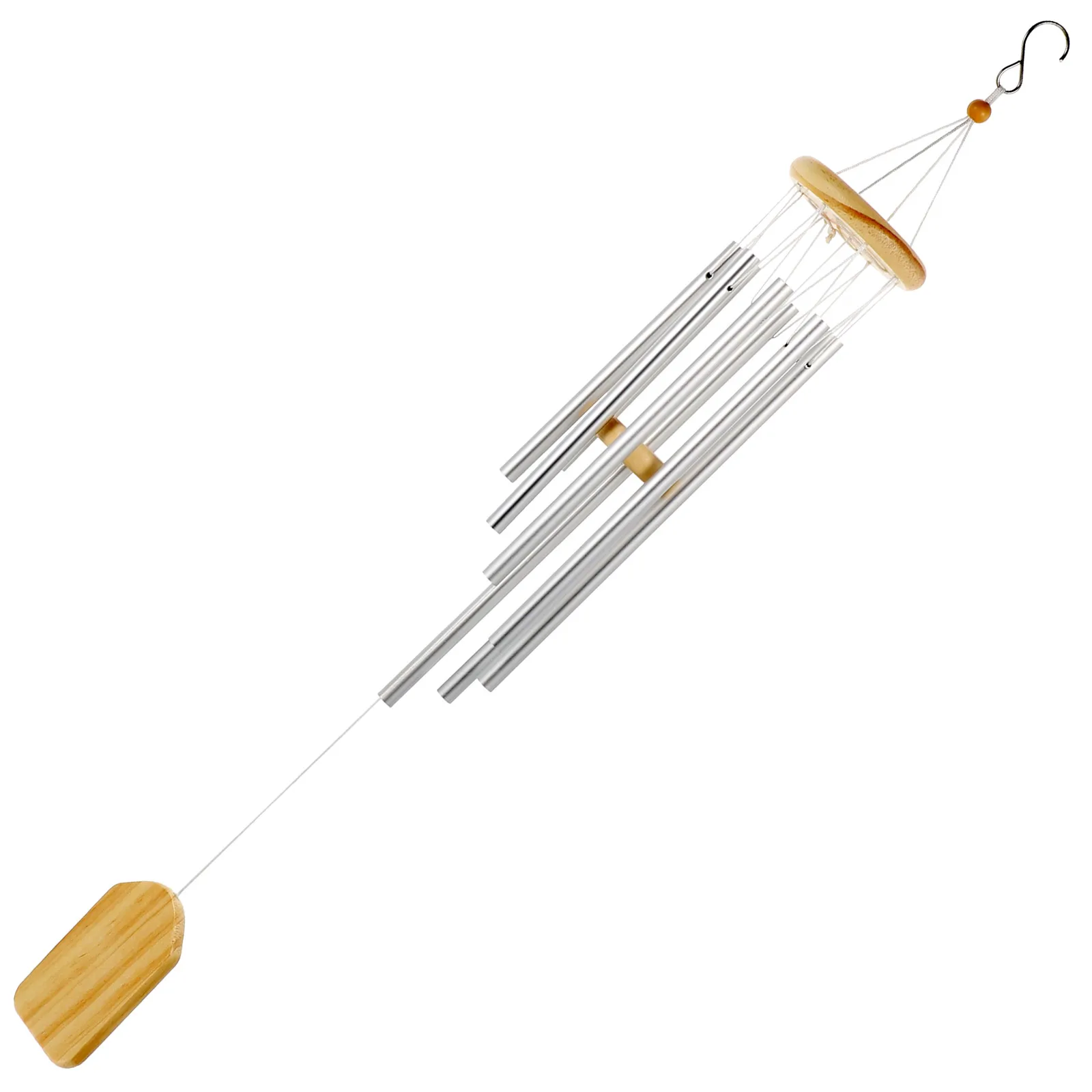 خشب الصنوبر أنبوب ألومنيوم الرياح الرنين في الهواء الطلق Windchime جرس زخرفة المنزل أمي الدقات التذكارية الزينة الزخرفية