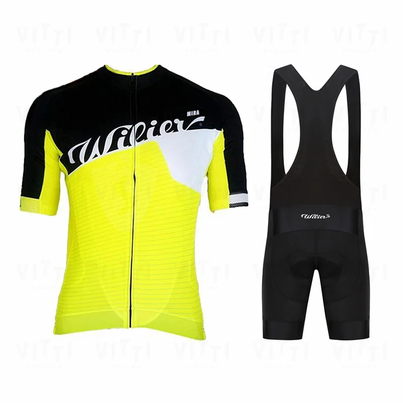 mira Wilier Breathable Mesh Short sleeve Jersey Bike uniform Sports Bicycle Clothing MTB maillot ciclismo Cycling shorts set