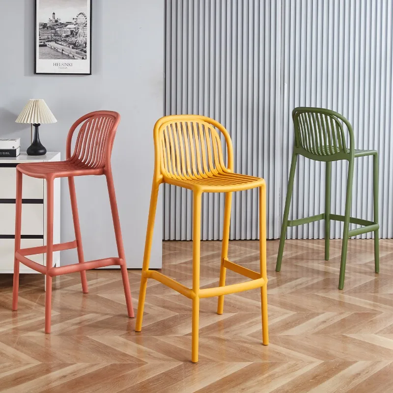 

Высокие современные скандинавские барные стулья, табуреты, пластиковые качественные роскошные акцентные барные стулья, дизайнерская мебель Taburetes Para Barra