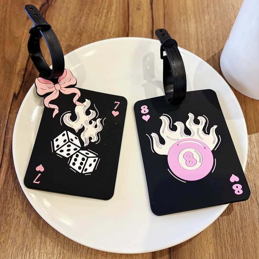 

1/2 piece digital luggage tag accessory luggage anti-loss ID tag luggage name label couple business travel airport suitcase hang