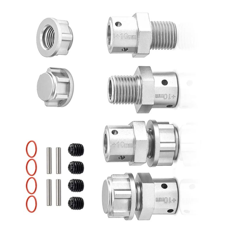 

Exquisite Workmanshipp-RC Car Upgrade 10Mm Connector Kit For Arrma1/8Kraton Typhon1/7 Bigrock RC Car Upgrade Accessories Silver