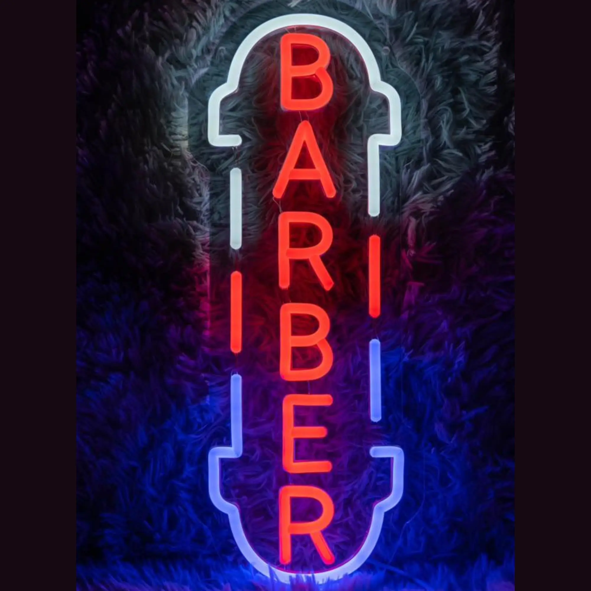 

BARBER LED Neon - Clear Acrylic Design, USB Powered Dimmable LED Neon, Suitable for Barbershops, Parties, Bar Wall Decor