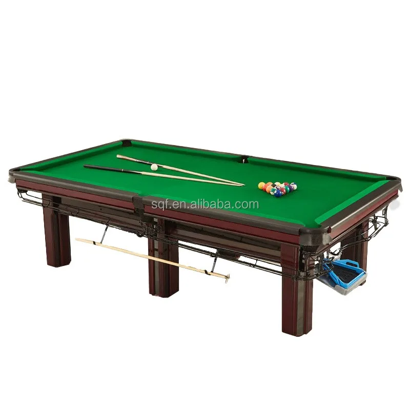 

Airo S.Q.F 9Ft Solid Wood Frame Modern Design Snooker Billiard Table with Slate Bed Nylon Pockets & Wood Rails Customizable
