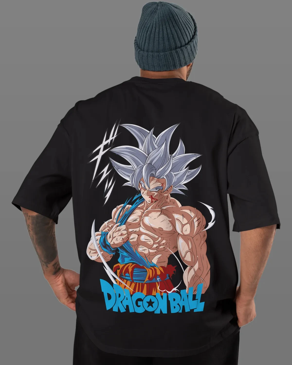 Camiseta Dragon Ball Super Goku para Hombre, Diseño Gráfico Ultra Instinto, Estilo Anime Japonés, Manga Corta, Talla Grande
