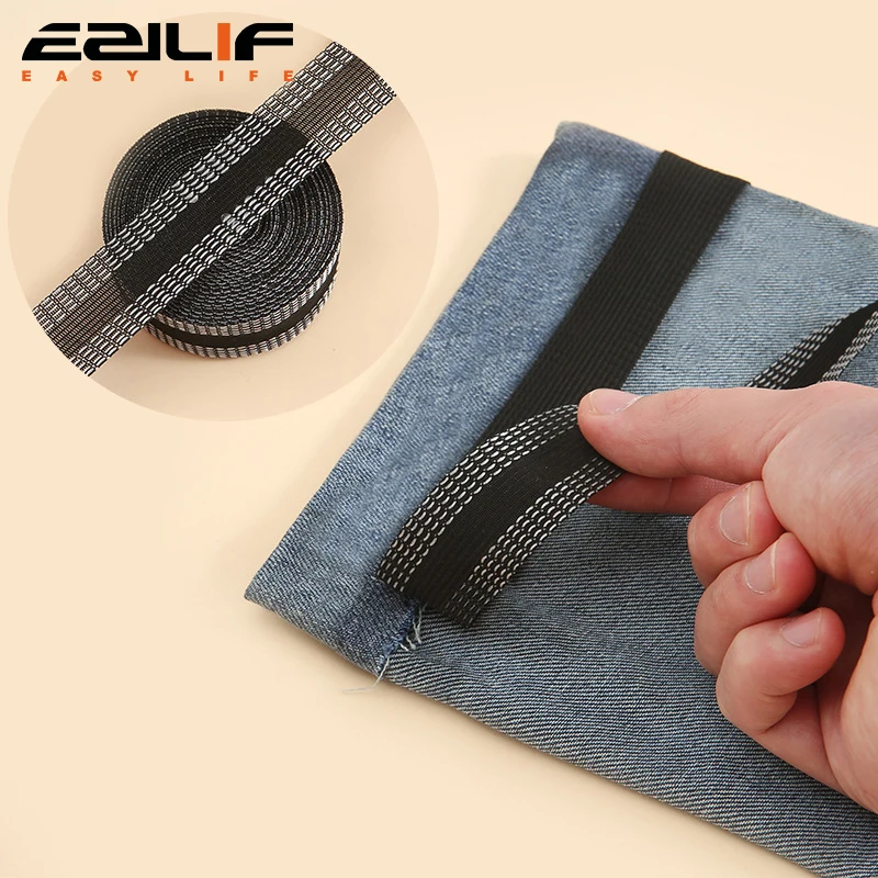 Pants Edge Shorten Self Adhesive Pant Mouth Paste Iron on Hem Fabric Fusing Hemming Ironing Sewing Tape