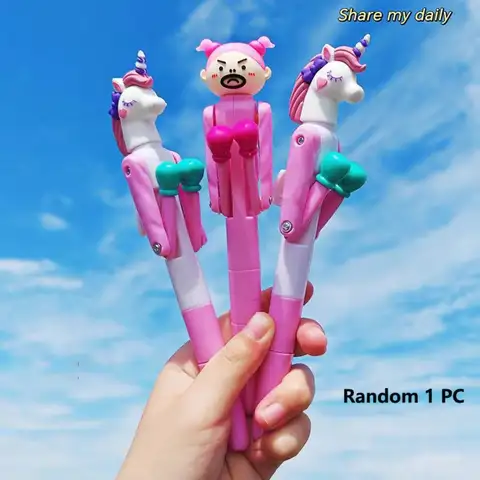 New Creative Boxing Pen Gel Pen Stationery Ballpoint Pen Neutral Pen Cartoon Stress Relief School Supplies