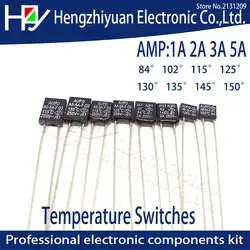 Black Square 1A 2A 3A 5A 250V Thermal Fuse Cutoff 84 102 115 125 130 135 145 150 C Degree LED Fuses Temperature Switches Control