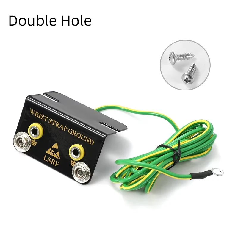 Professional Anti Static ESD Ground Socket L Shaped Socket Banana Plug ESD Wrist Strap Grounding Wire Electrostatic Earth Cable