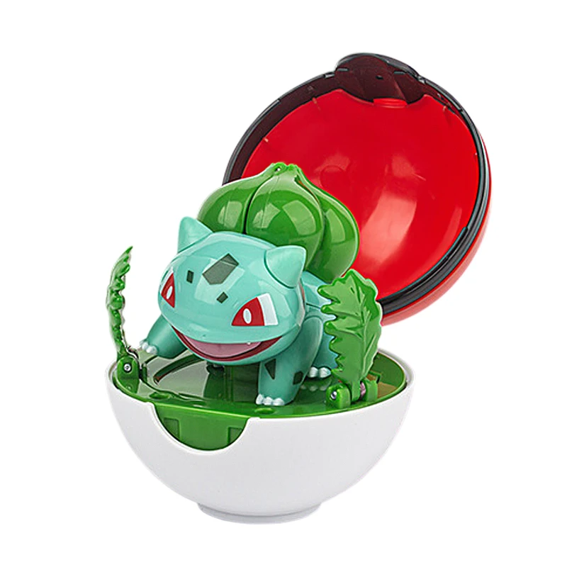 ポケモン変身漫画モデルモンスターボールピカチュウおもちゃスケーラブルアニメフィギュア人形モデル装飾品子供の誕生日プレゼント