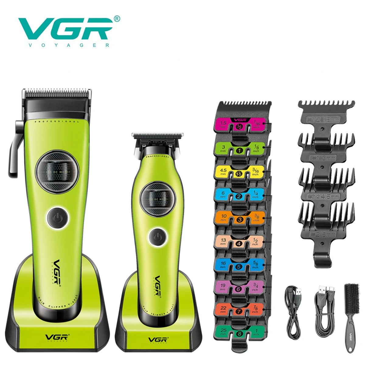 VGR Tondeuse Professioneel Knipapparaat Externe rotormotor Kappers Tondeuse Draadloos Kap Tondeuse voor mannen V-880C