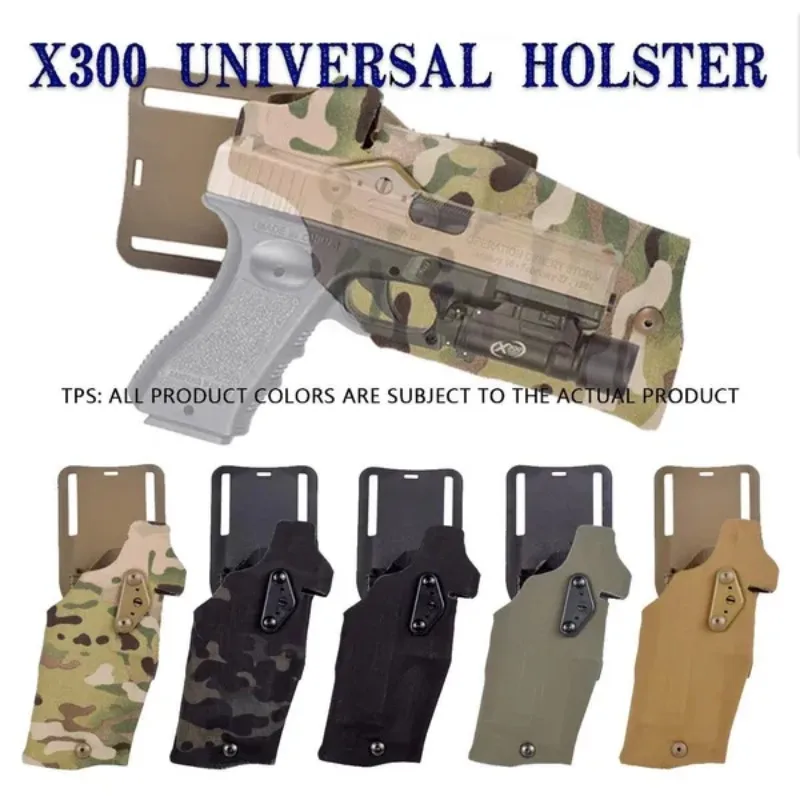 

Tactical 6354 DO Pistol Holster For Glock 17 19 Compatible X300 Ultra Light Holsters QLS Quick Mount Adapter Leg Shroud Drop