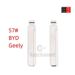 10pcs/lot BYD01 Car Key Blade KD 57# Key Blank Uncut Universal Flip Key for KD KEYDIY VVDI Xhorse Remote for BYD Geely Key