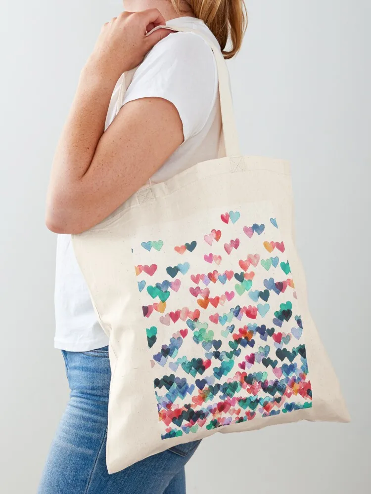 

Heart Connections - Watercolor Painting Tote Bag canvas bags canvas shopping bag tote bag screen canvas tote