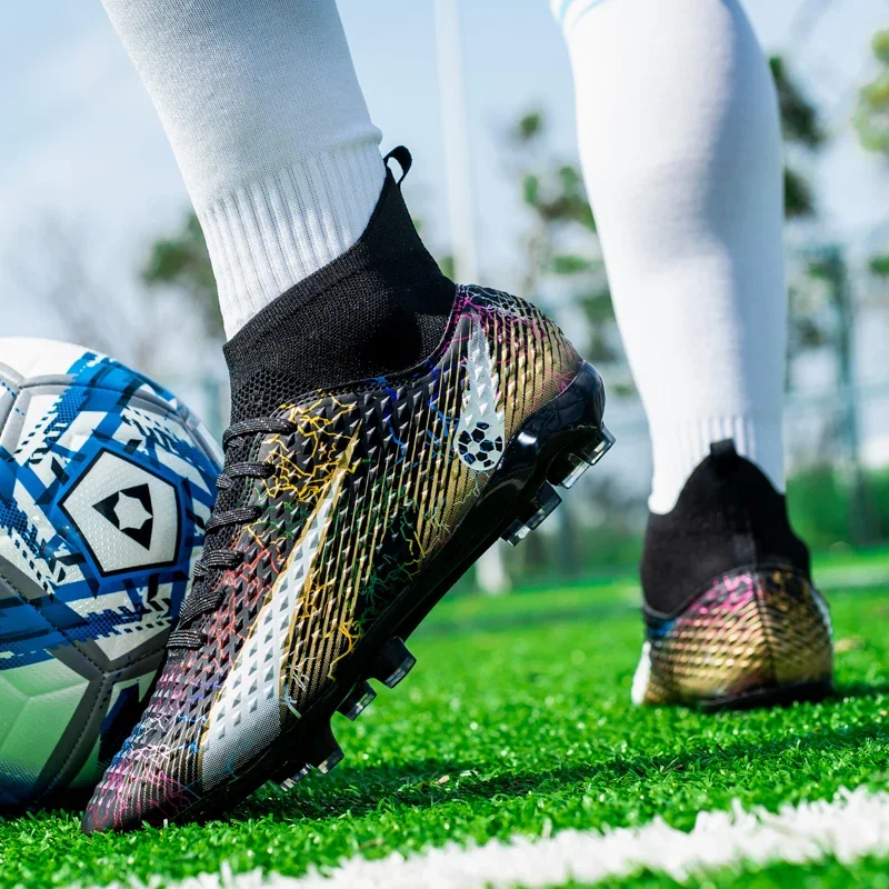 Football Boots Men Non-slip Soccer Shoes Society Training TF/AG Boys Chuteira Campo Sports Turf Soccer Cleats Futsal Sneakers