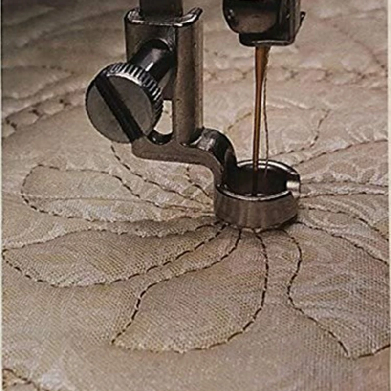 Quiltingไม้บรรทัดฟุตQuiltingเย็บปักถักร้อยLOW Shankสำหรับนักร้องPfaffไวกิ้งBrotherไม้บรรทัดพลาสติกเท้า