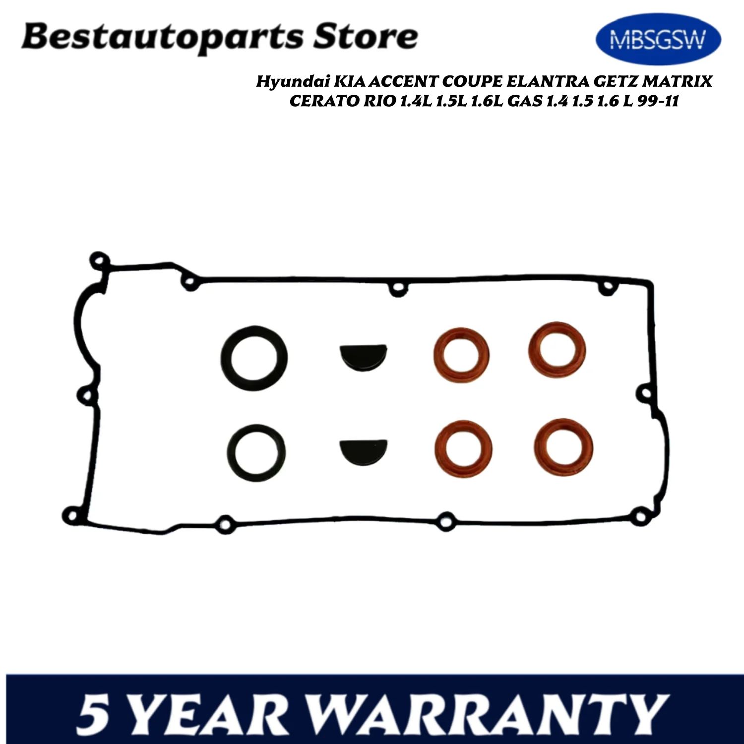 غطاء الصمام مجموعات ربط السيراميك الارضي صالح لشركة هيونداي كيا أكسنت كوبيه إلنترا جيتز ماتريكس سيراتو ريو 1.4L 1.5L 1.6L الغاز 1.4 1.5 1.6 L 99-11