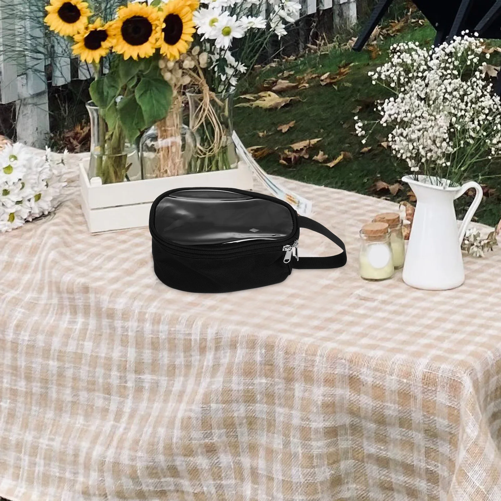 휴대용 캠핑 조리기구 가방 접이식 야외 식기 정리함 피크닉 바베큐 하이킹 여행용 블랙