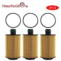 3pcs Engine Oil Filter Element for Jeep Grand Cherokee Ram 1500 Chrysler 300C Lancia Thema Maserati Ghibli 68229402AA