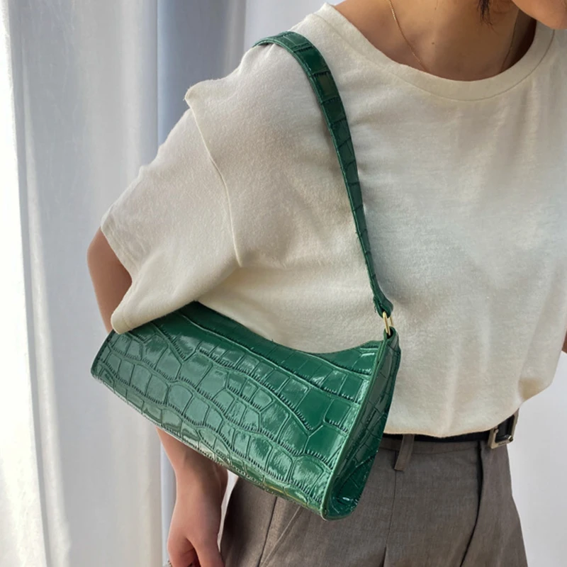 Retro Alligator Muster Weibliche Kleine Handtaschen und Geldbörse Achselhöhle Schulter Taschen Hohe Qualität PU Leder Damen Clutch Totes Tasche