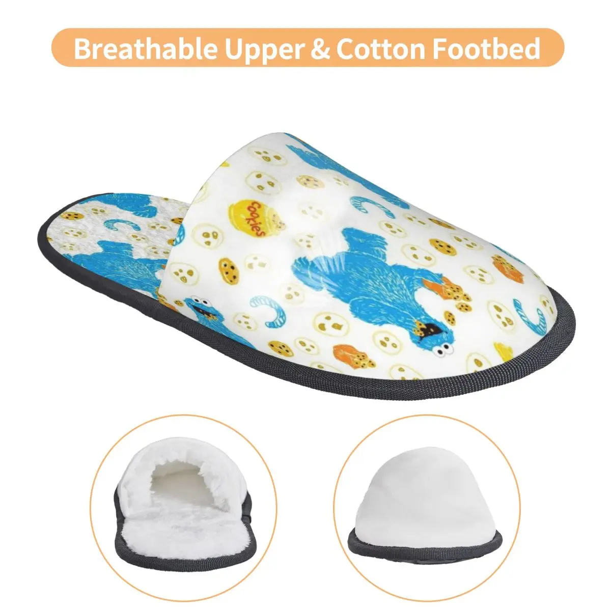 شبشب ضيوف مخصص لبرامج كوكي مونستر التلفزيونية للنساء في المنتجعات الصحية