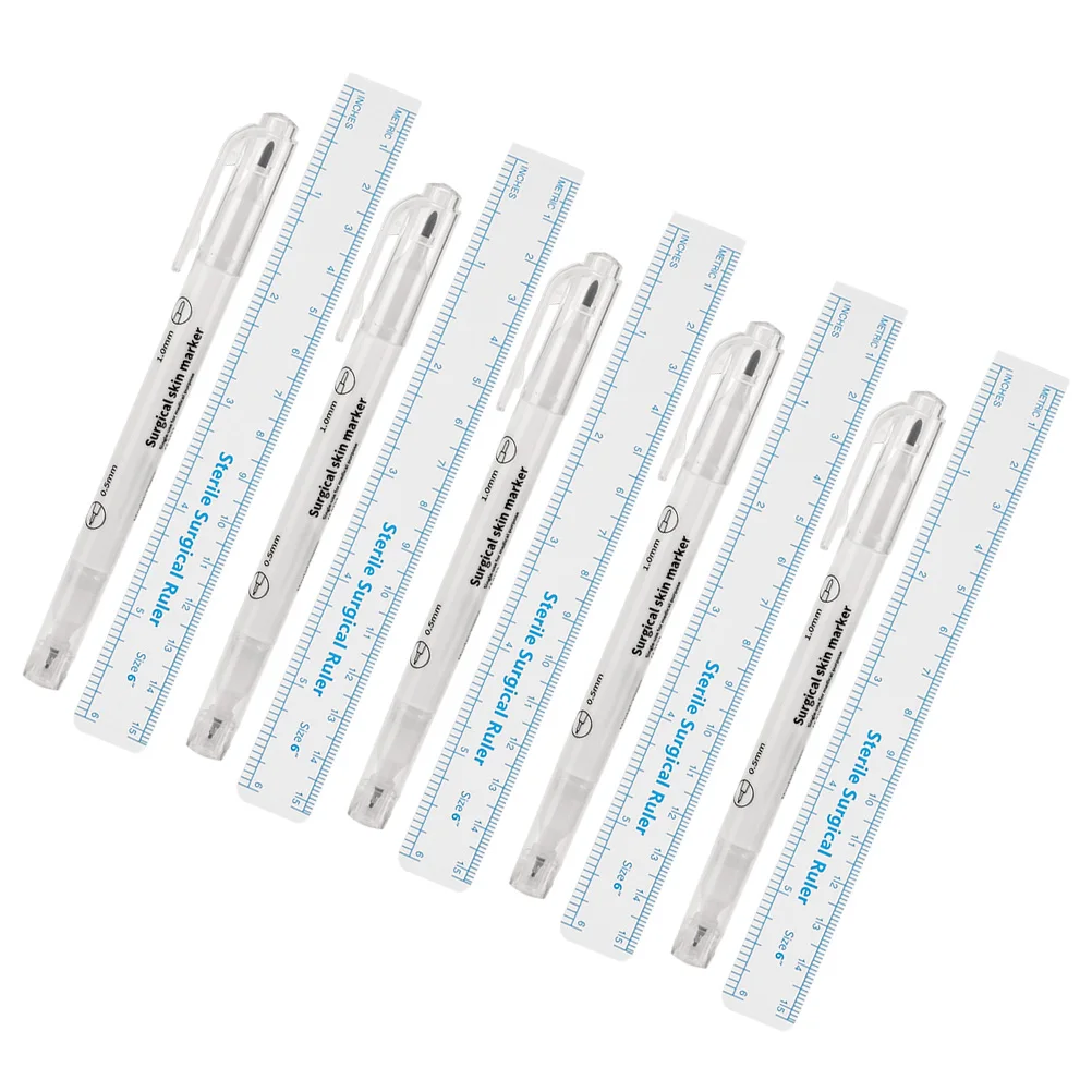 

5 Sets Tattoo Positioning Pen Tools Eyebrow Measuring Precise Pencil Marker Tattooing Supplies Plastic Makeup Markers for Face