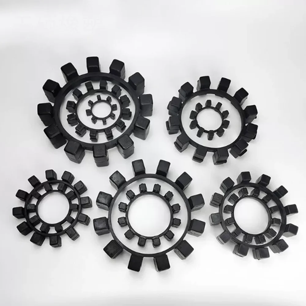1PCS Rubber Twelve Corner Coupling Buffer Pad Coupling Elastic Pad Plum Blossom Pad Shock Absorbing Machinery Parts OD 85-183mm