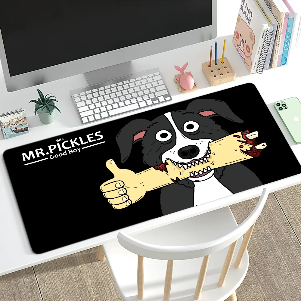 لوحة ماوس Mr P-Pickles كبيرة مكتبية لوحة مفاتيح مريحة للمكتب من المطاط PC غير قابلة للانزلاق ومضادة للتوتر مخصصة للمنزل