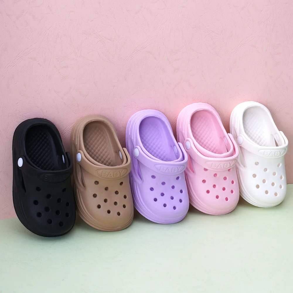 Multi-color Summer Children\'s Shoes Slippers Soft Sole Hole Shoes Home & Outdoor EVA Non-slip Baby Thick Bottom Sandals